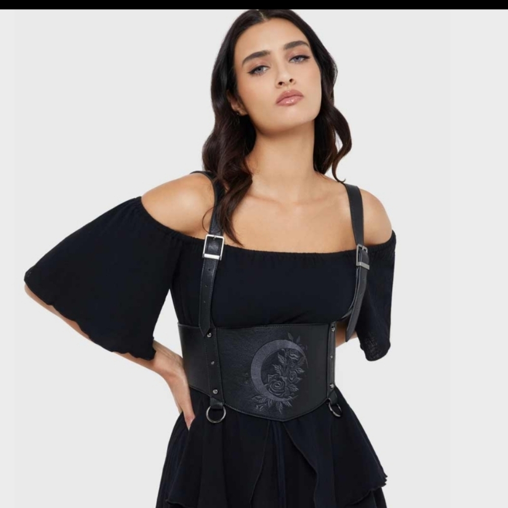 Killstar Black Gothic Belt Harness - Picture 3 of 4